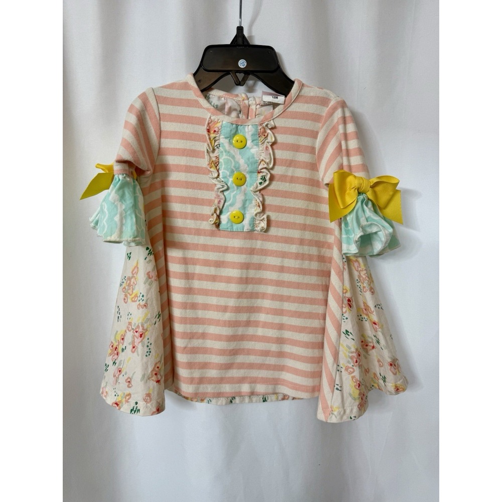 Ricrac & Ruffles Baby Girls 12 Months Boutique Dress‎ Bows G9
